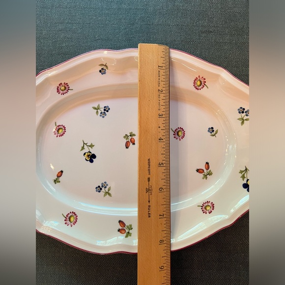 11.25" Villeroy & Boch Petite Fleur Oval Serving Platter Tray Server - Picture 4 of 5